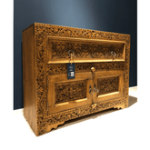 Indian Hand Carved Solid Hard Wood Cabinet D12